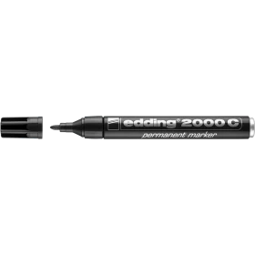 Alkoholos marker 1,5-3mm, kerek hegyű, Edding 2000 fekete
