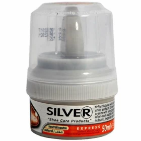 Cipőtisztító krém tégelyes 50 ml szivacsos Silver fekete