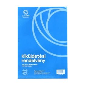 Kiküldetési rendelvény a hivatali, üzleti utazás költségtérítéshez A4, álló 25x2lapos B.18-73/UJ Bluering®