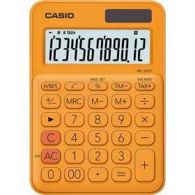 Számológép asztali 12 digit nagy kijelző Casio MS 20 UC narancssárga