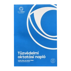 Tűzvédelmi oktatási napló 24lapos A4, álló B.VALL.350 Bluering®